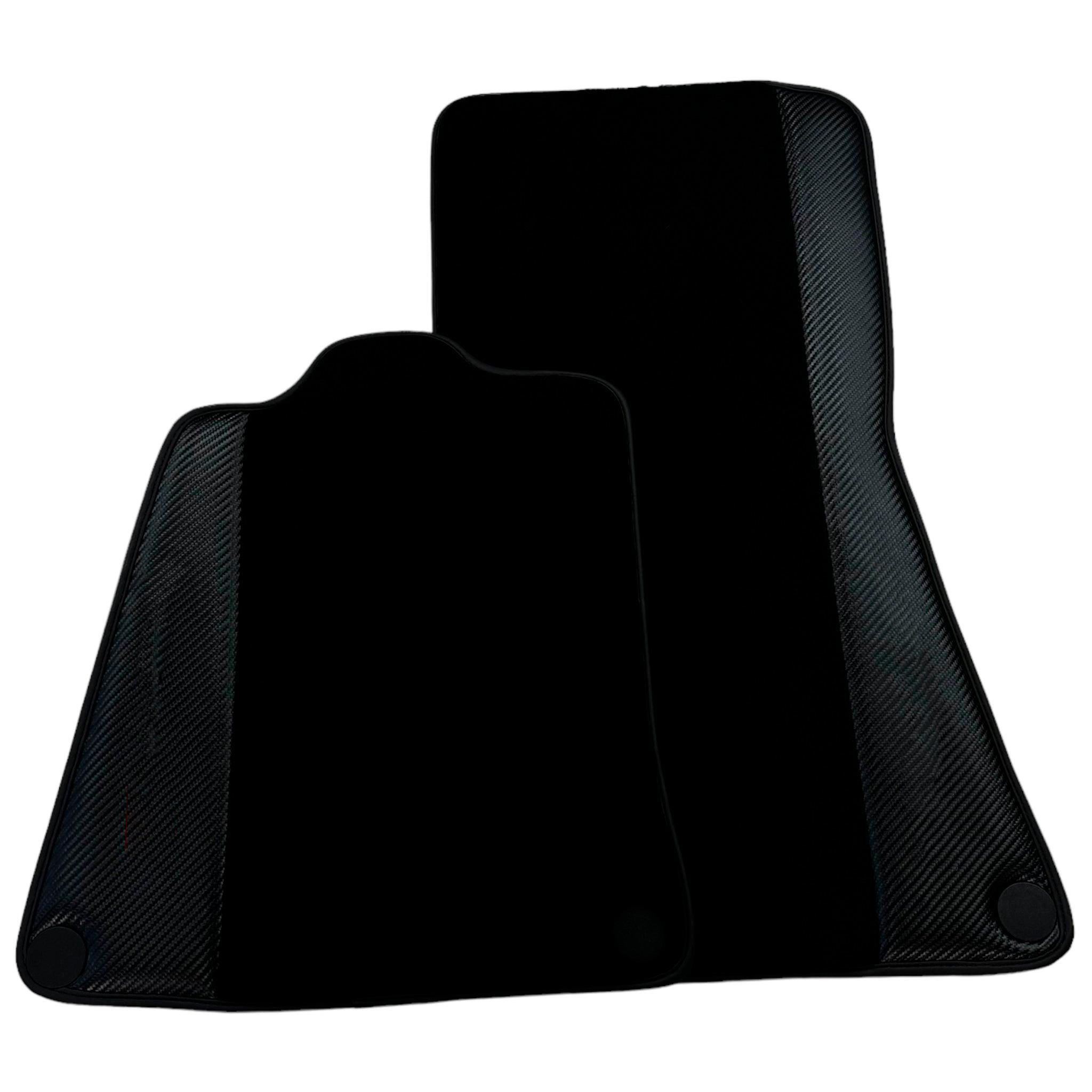 Black Floor Mats For McLaren MP4-12C (2011–2014) with Carbon Leather