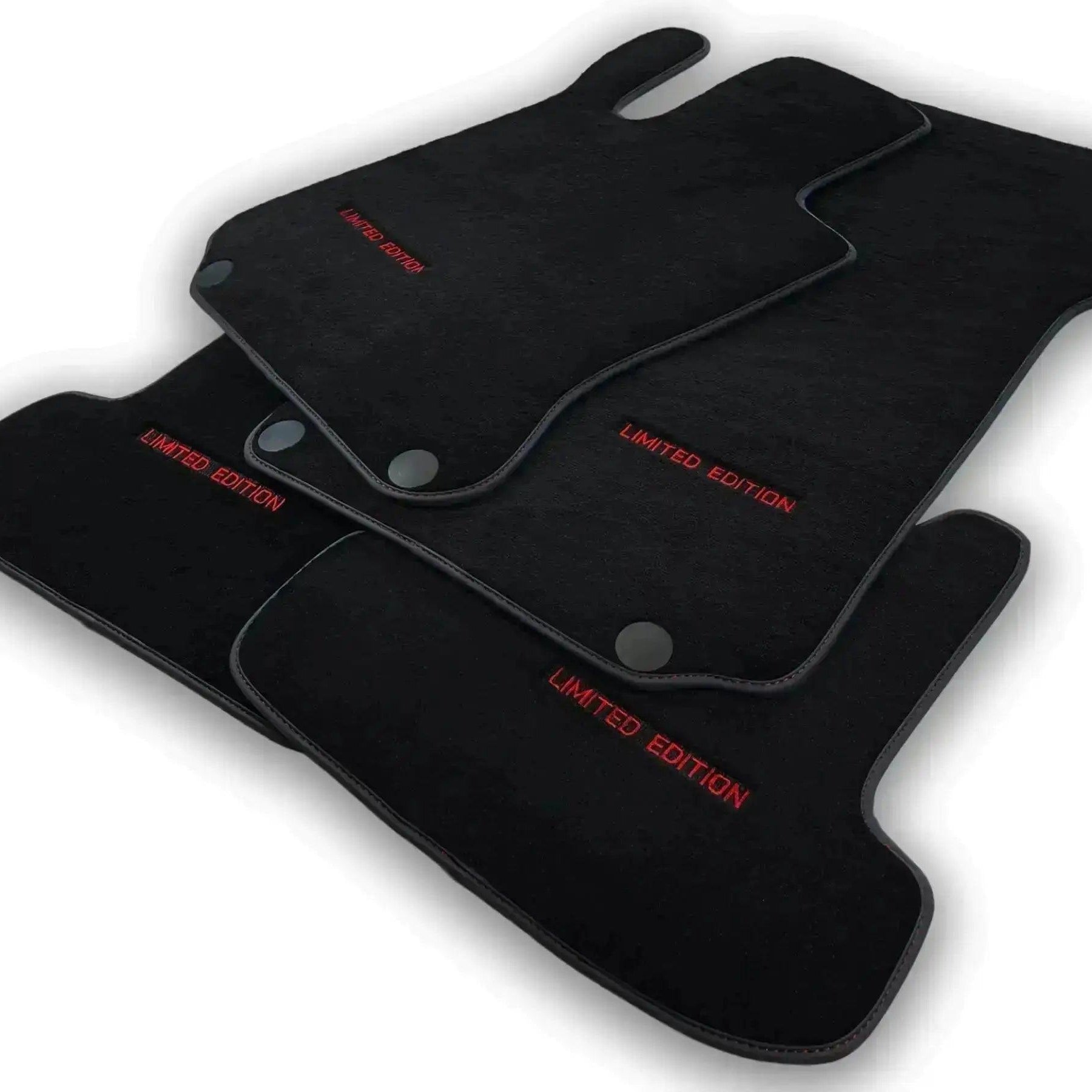 Black Floor Mats For Mercedes Benz GLC-Class X253 SUV (2019-2023) Hybrid | Limited Edition - AutoWin
