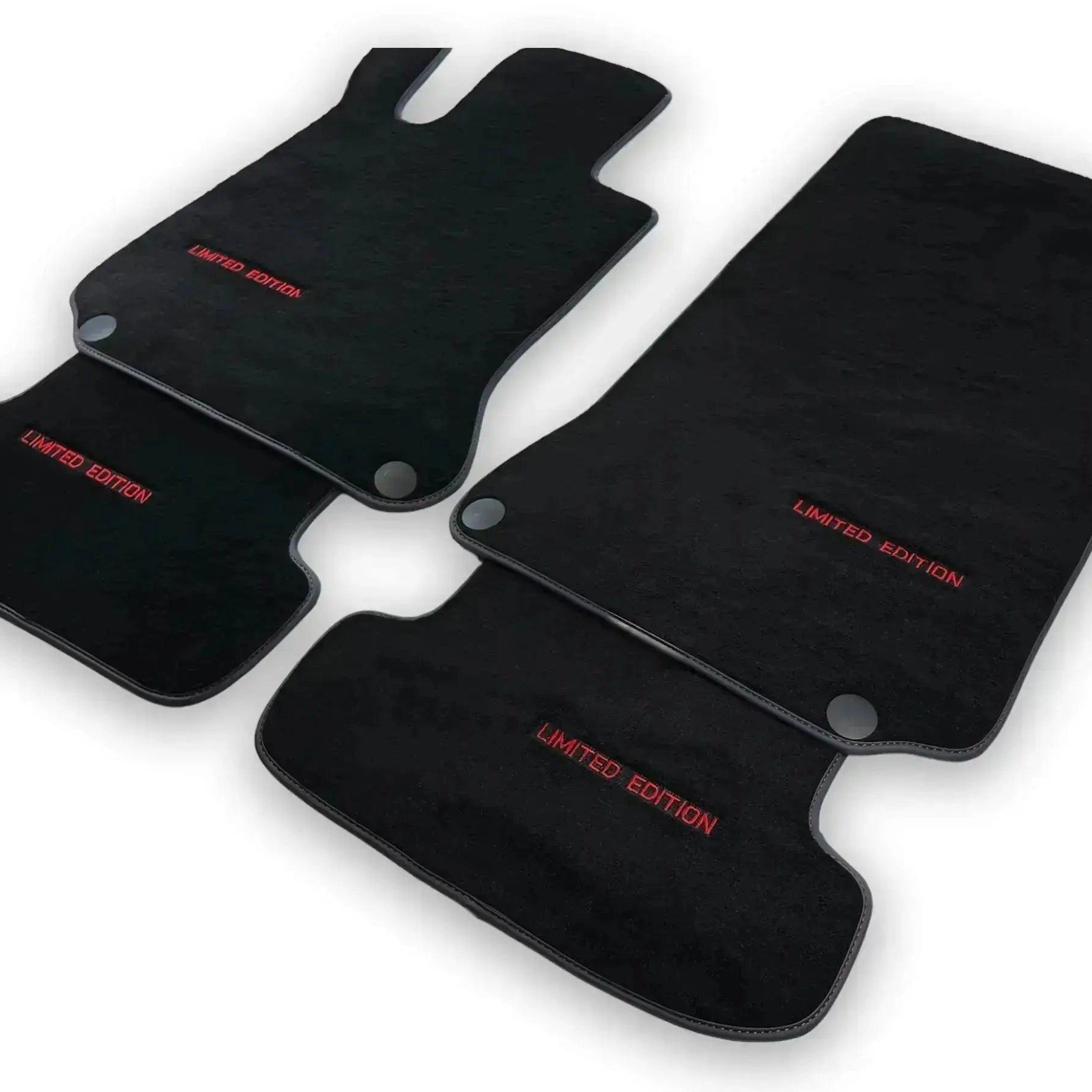 Black Floor Mats For Mercedes Benz S-Class W126 (1979-1991) | Limited Edition
