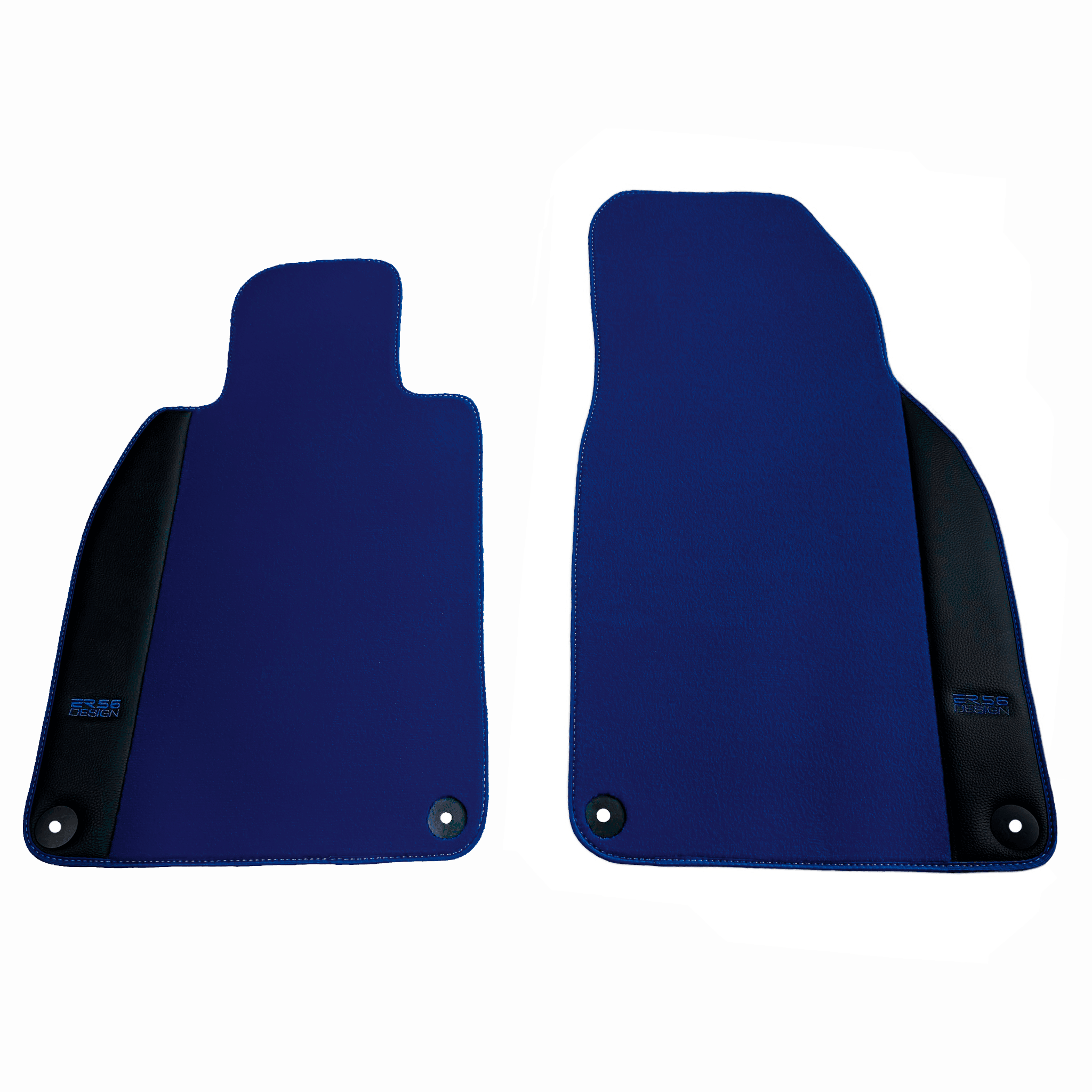 Dark Blue Floor Mats for Porsche Classic 911 (1963-1989) with Leather - AutoWin