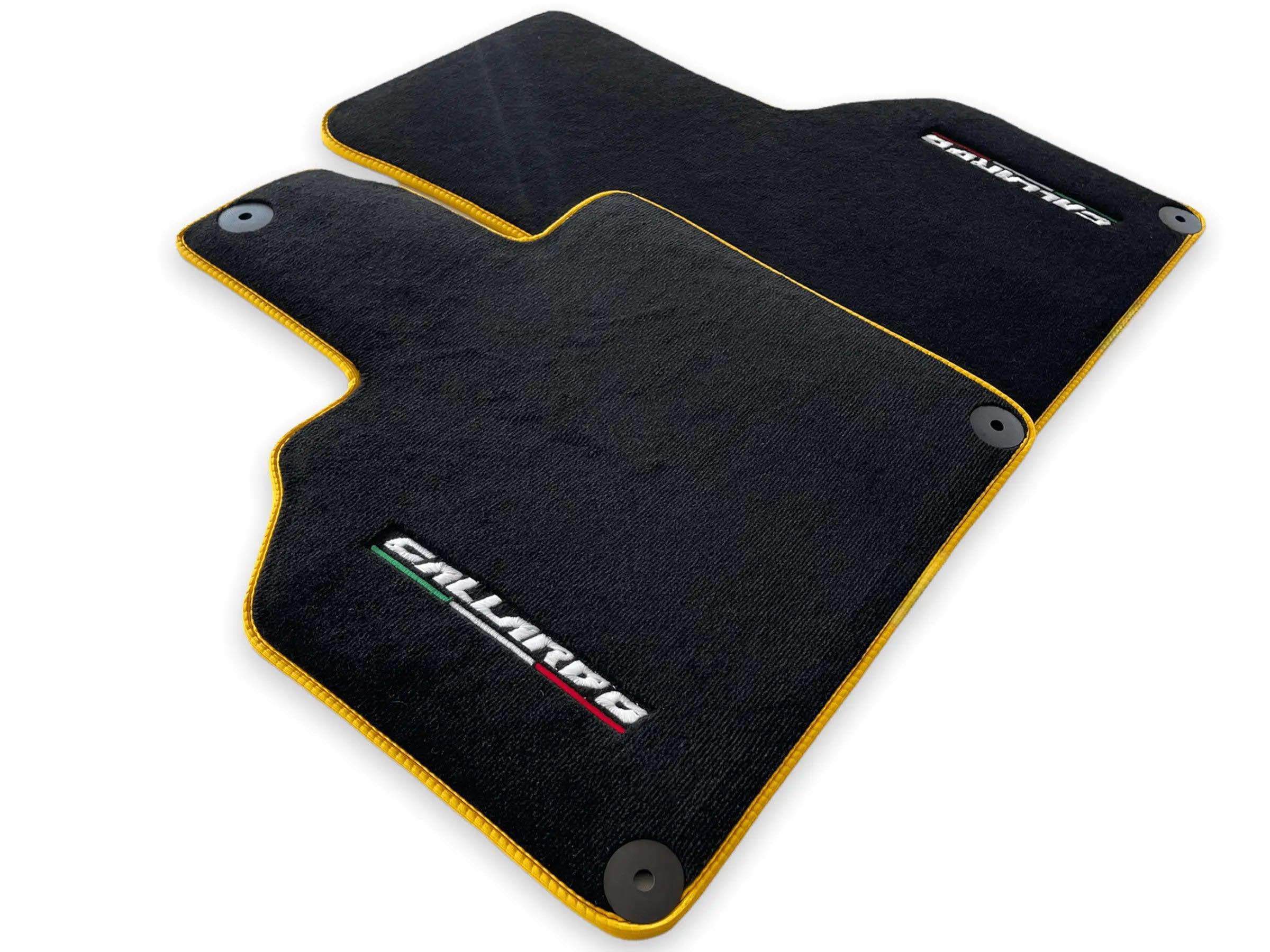 Floor Mats for Lamborghini Gallardo With Yellow Trim