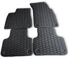 Custom Black Stitched Leather Floor Mats for Audi e-tron Sportback (2020-2024) 