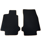 Black Stitched Leather Floor Mats for Maserati GranTurismo Convertible (2023-2024) | Beige Trim