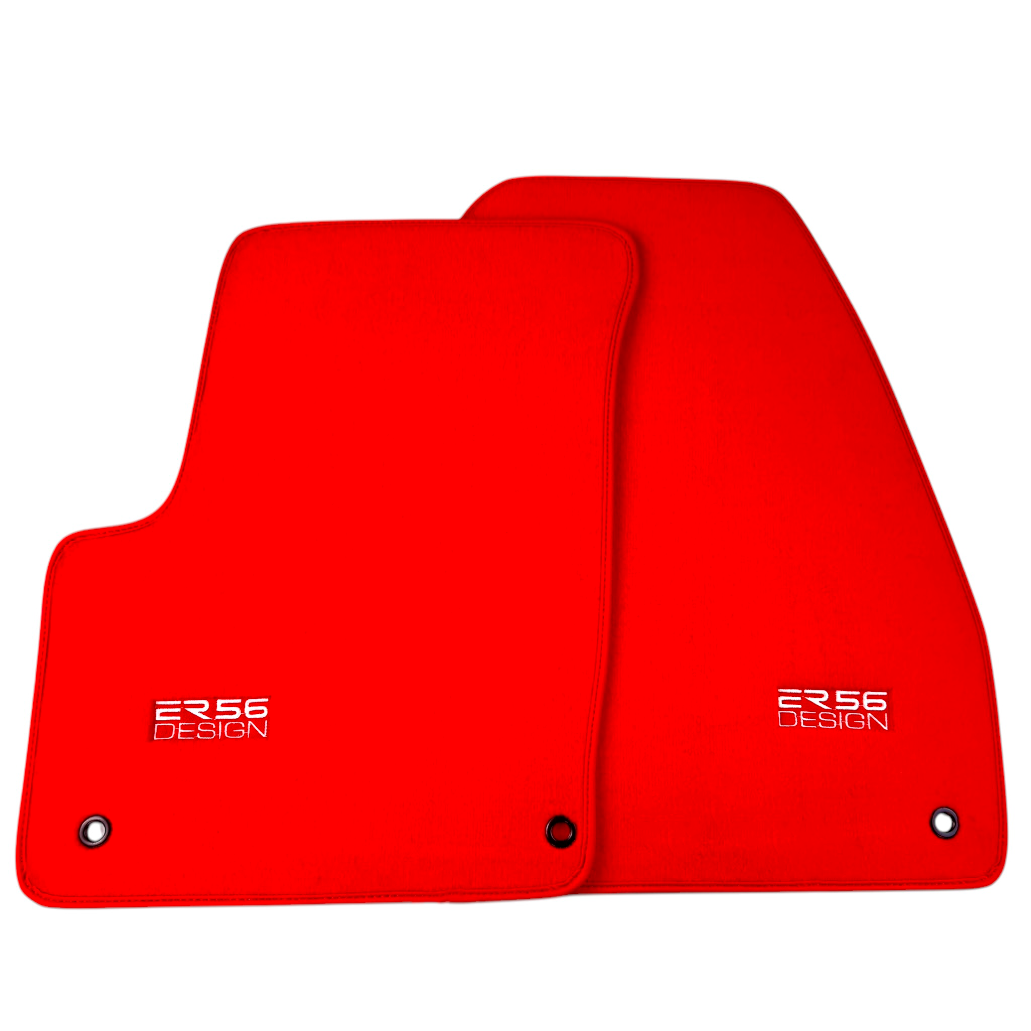 Red Floor Mats for Jeep Renegade Plug-in Hybrid (2020-2024) Co Driver with Fixing System by ER56 Design