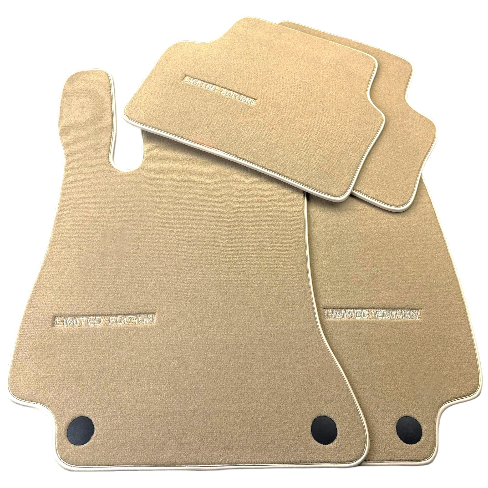 Beige Floor Mats For Mercedes Benz E-Class C207 Coupe Facelift (2013-2017) | Limited Edition