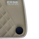Beige Leather Floor Mats For Mercedes Benz C-Class S205 Wagon Facelift (2018-2023) Hybrid