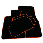Black Floor Floor Mats For BMW 5 Series F07 Gt | Orange Trim