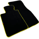 Black Floor Floor Mats For BMW 6 Series F12 | Fighter Jet Edition AutoWin Brand | Yellow Trim