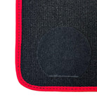 Black Floor Floor Mats For BMW 7 Series E65 | Fighter Jet Edition AutoWin Brand |Red Trim