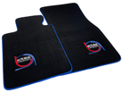 Black Floor Mats For BMW 8 Series E31 2-door Coupe ER56 Design Limited Edition Blue Trim - AutoWin