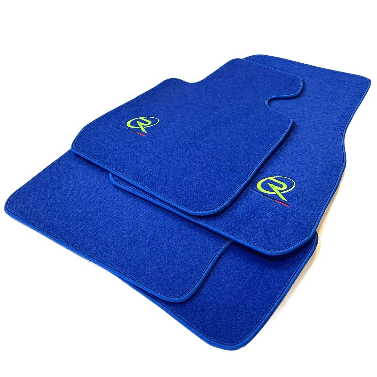 Blue Floor Mats For BMW 5 Series E39 Tailored Set Perfect Fit - AutoWin