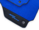 Blue Floor Mats For Ferrari 488 Spider 2015-2022 With Alcantara Leather - AutoWin