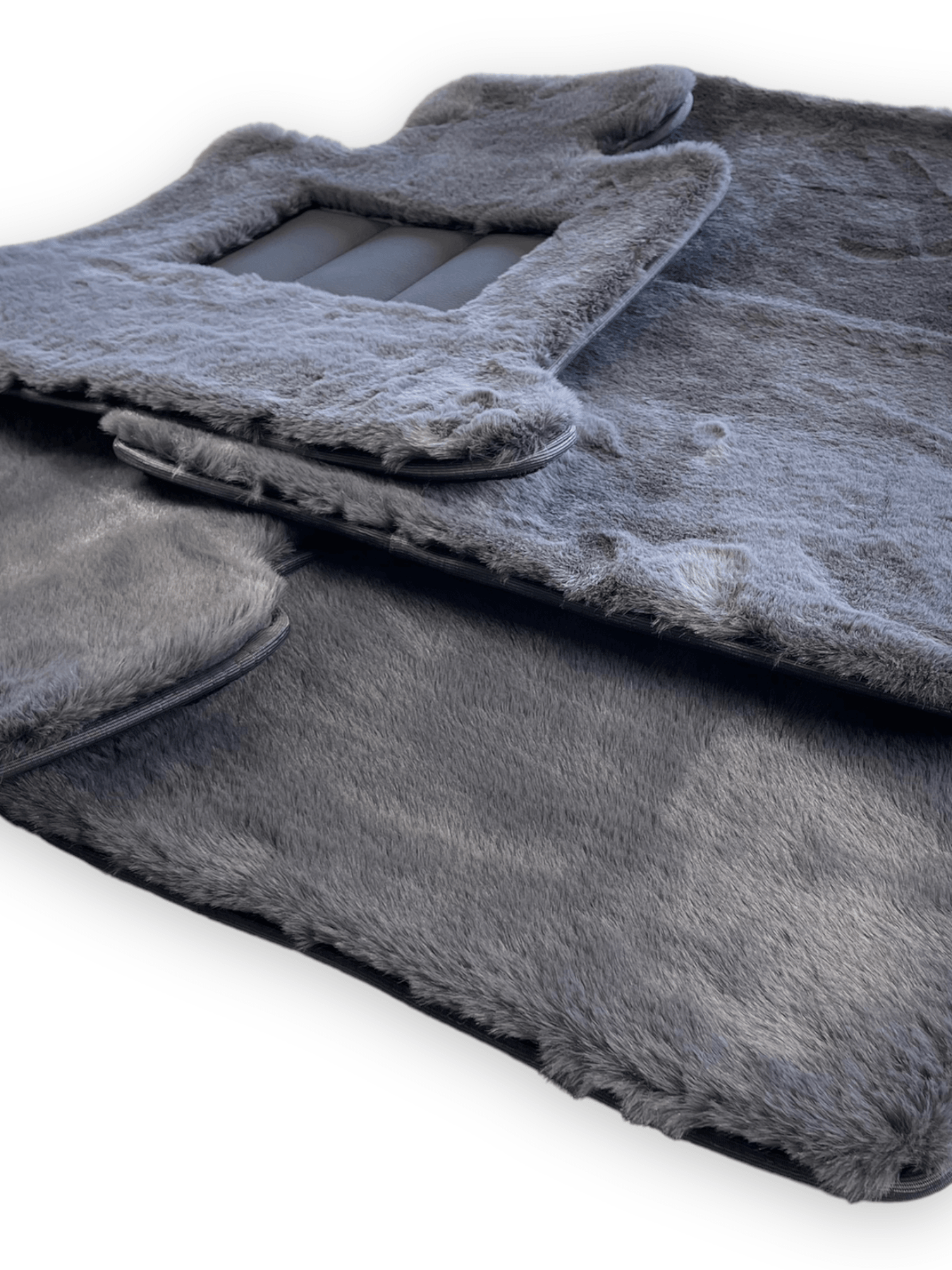Dark Gray Sheepskin Floor Mats For Rolls Royce Ghost Sedan 2010-2019 Er56 Design Brand - AutoWin