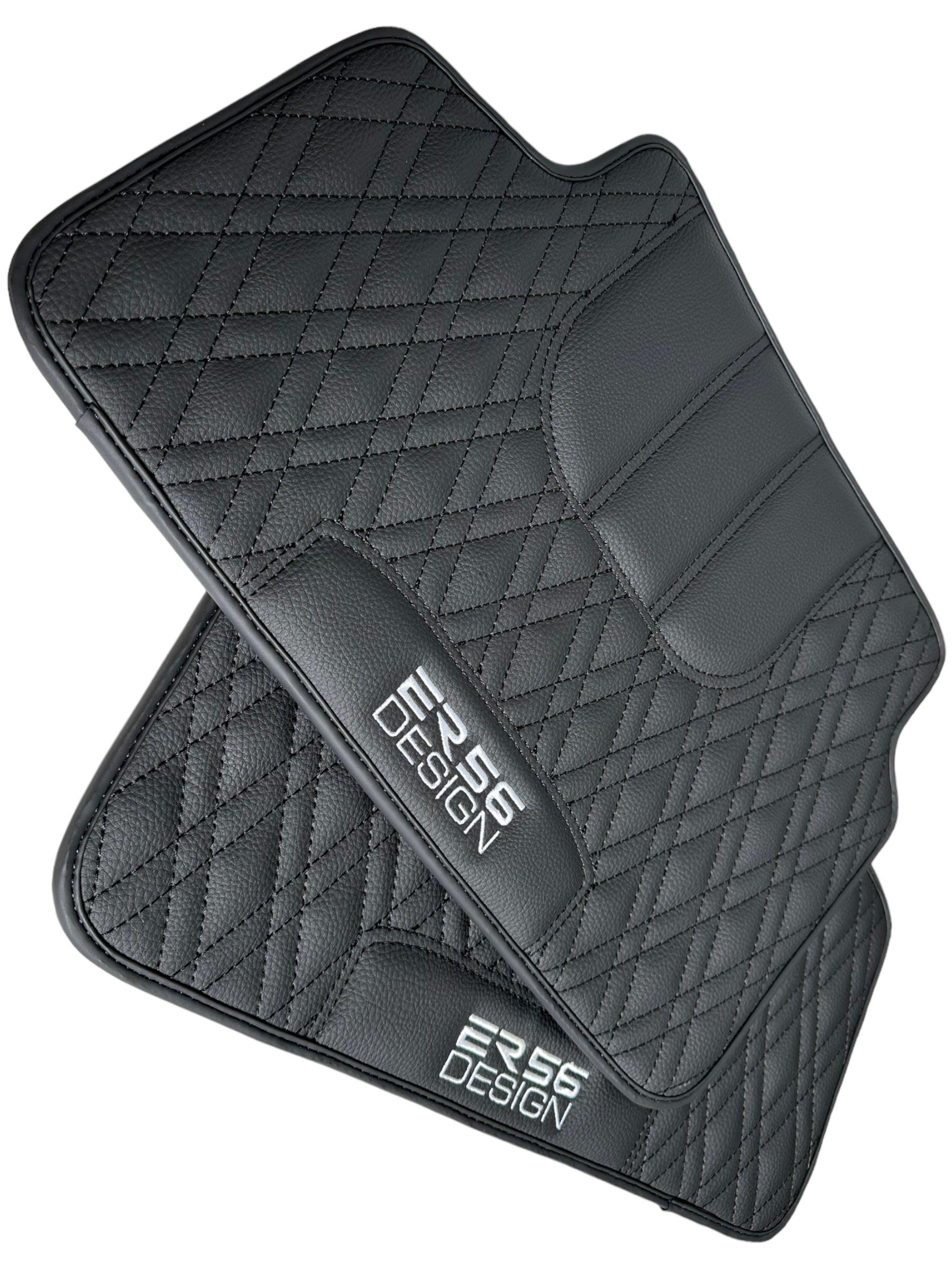 Floor Mats For BMW 1 Series E88 Convertible Black Leather Er56 Design - AutoWin