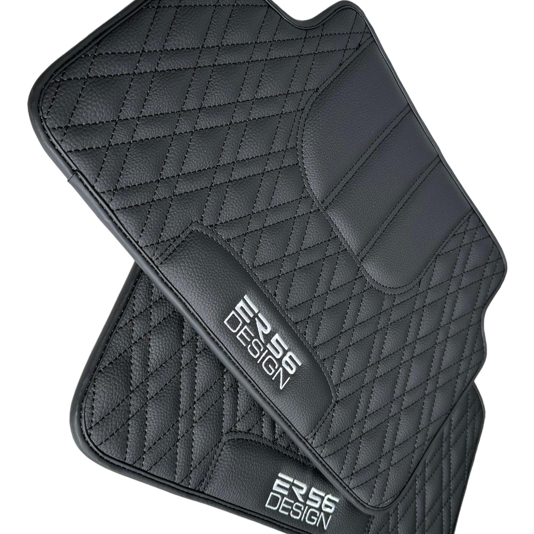 Floor Mats For BMW X2 Series F39 Black Leather Er56 Design - AutoWin