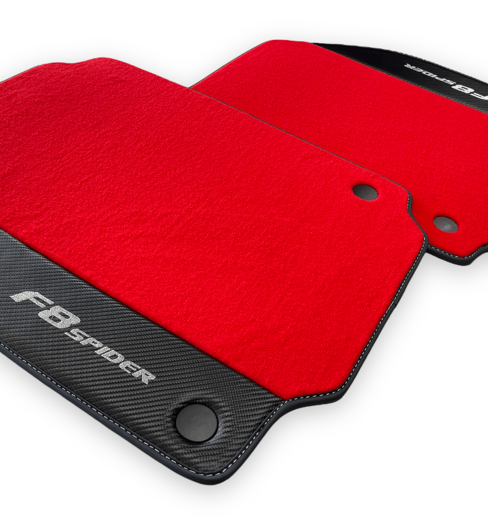 Floor Mats For Ferrari F8 Spider 2019-2022 With Carbon Leather - AutoWin