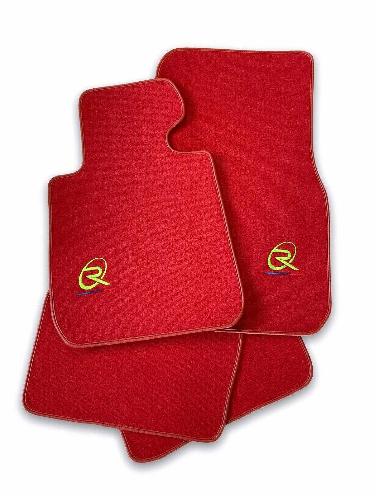 Red Floor Mats For BMW 2 Series F23 Convertible ROVBUT Brand Tailored Set Perfect Fit Green SNIP Collection - AutoWin