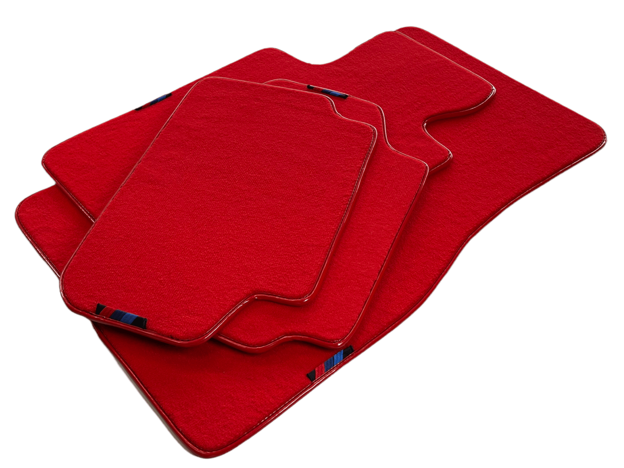 Red Floor Mats For BMW M4 Series F83 With M Package AutoWin Brand - AutoWin