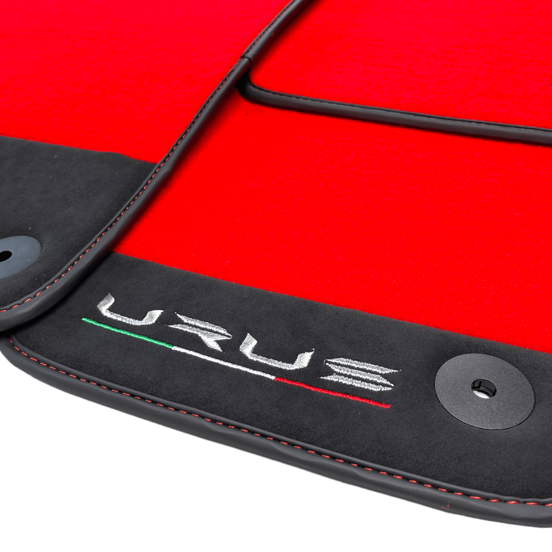 Red Floor Mats For Lamborghini Urus With Alcantara Leather - AutoWin